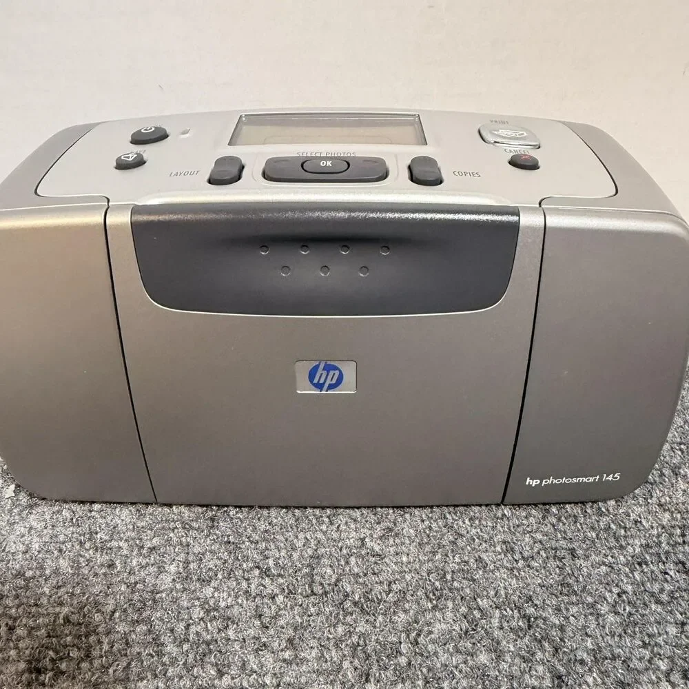HP PhotoSmart 145 Digital Photo Printer Q3025A Inkjet Color AC Adapter Gray